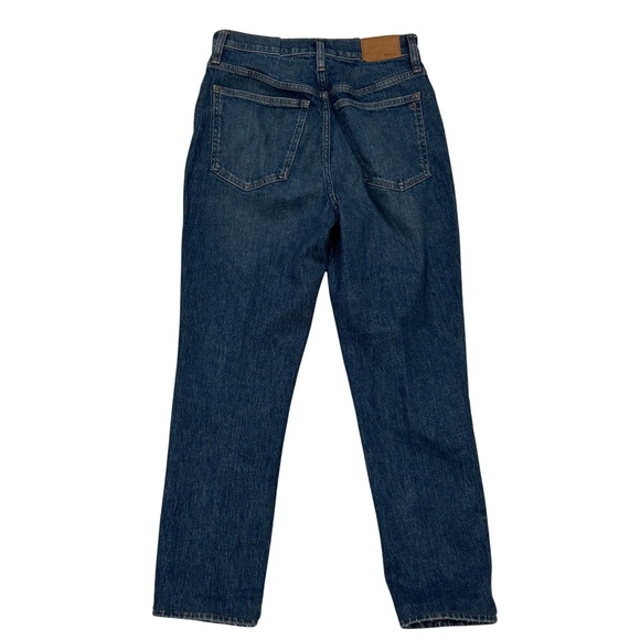 Madewell Perfect Vintage Jean Sz 28 High Rise Taper Dark Wash Altered Waist - Picture 3 of 10